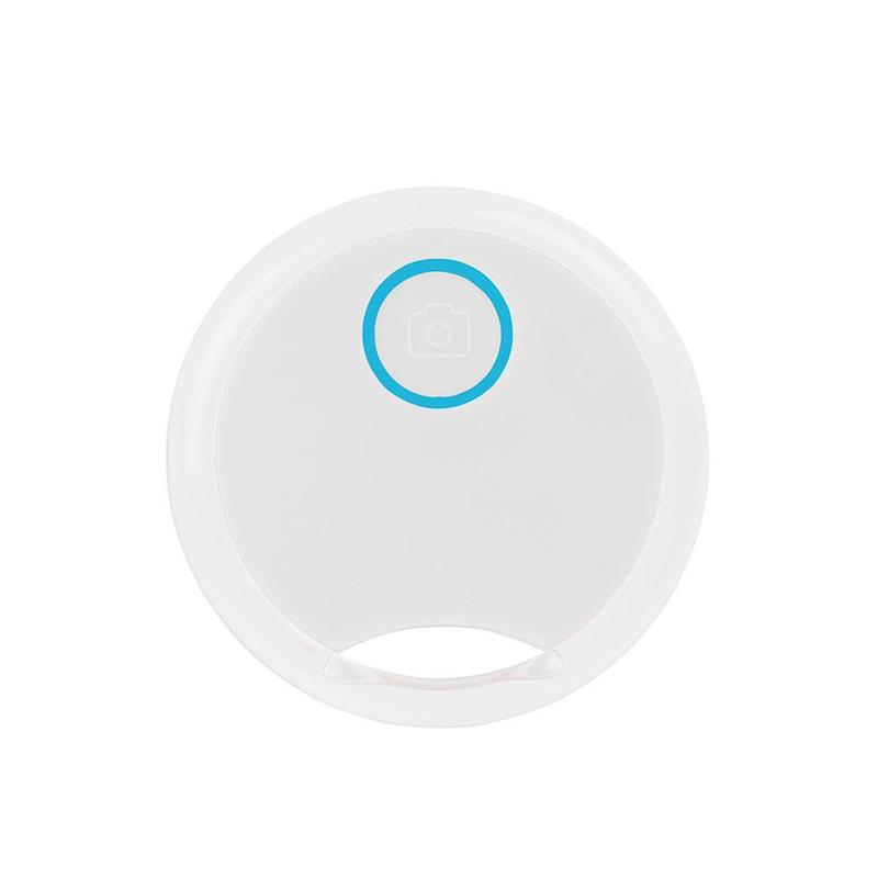 Mini Bluetooth Tracking Device Portable Round Bluetooth Anti-lost Tracker Wireless Smart Key Finder Item Locator: White