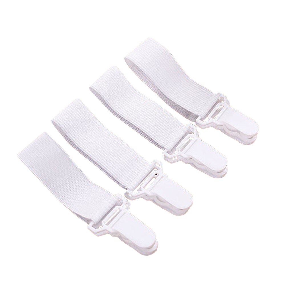 4 Stuks Lakens Fixer Praktische Anti-Slip Elastische Deken Gesp Clip Bandjes Clips Laken Fastener Bretels Grijper clips: Default Title