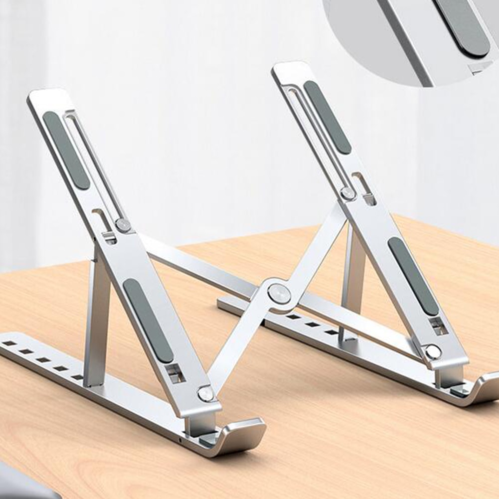 N3 Laptop Stand Riser 6-Angle Adjustable Aluminum Alloy Desk Holder Elevator Mount for 15.6 inch Notebook Computer