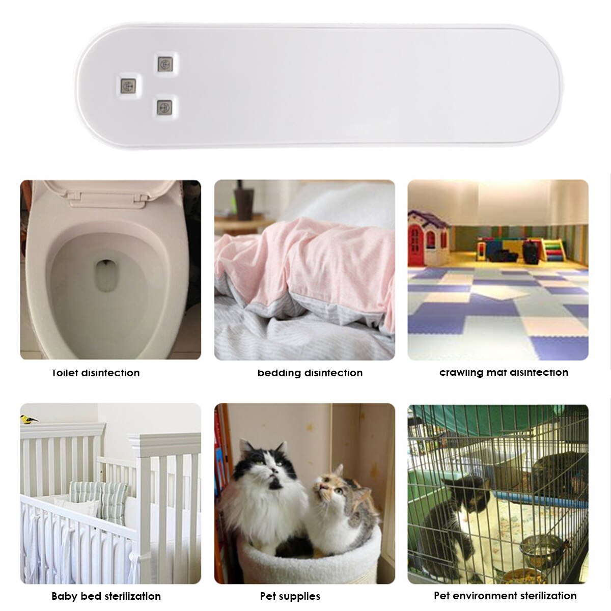 Portable UV Sterilizing Light Hand-Held UBS Rechargeable Ultraviolet Disinfection Light For Travel Home Office LED Light