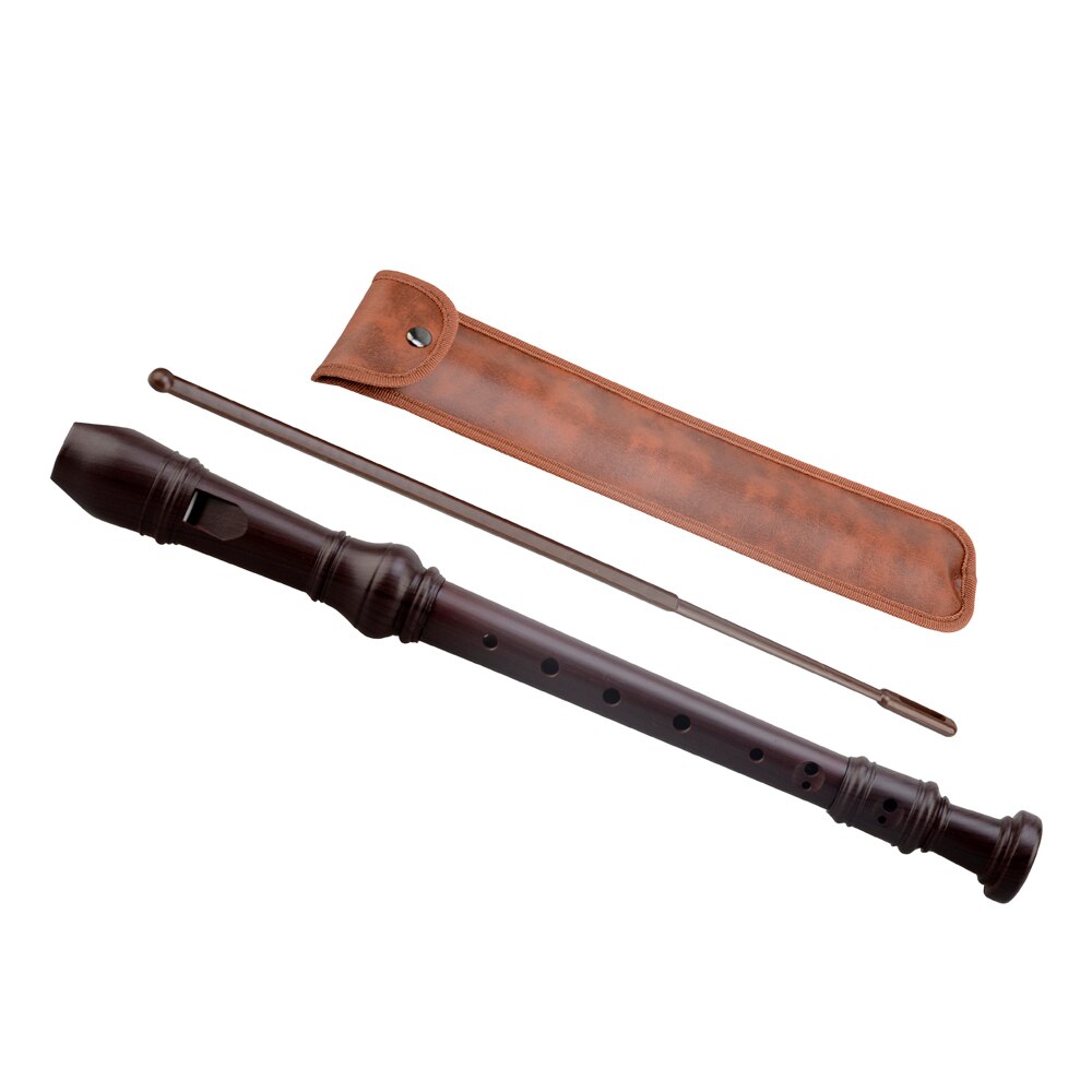 Soprano Recorder German Style 8 Hole Flute with Cleaning Rod and Case for Student, Beginner