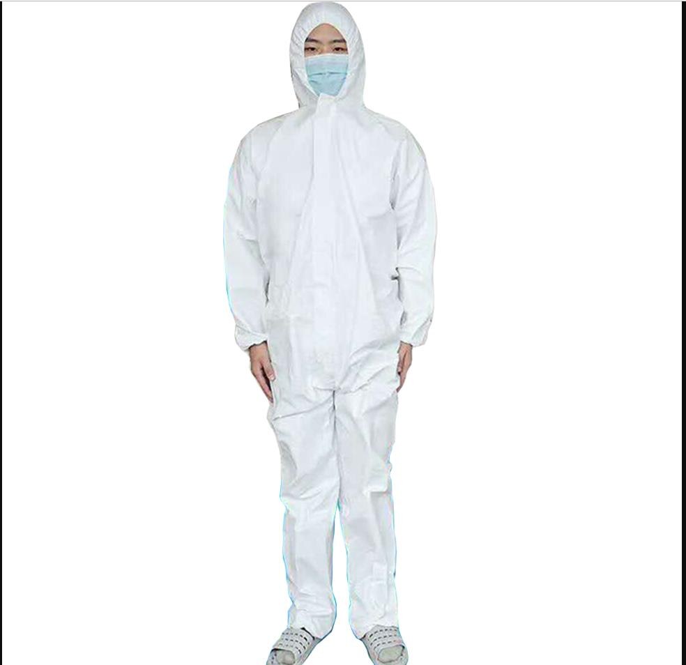 Herbruikbare Beschermende Pak Overall Hazmat Pak Anti-Spit Vloeistof Splash Bescherming Kleding Veiligheid Overall Virus Bescherming Pak: WHITE