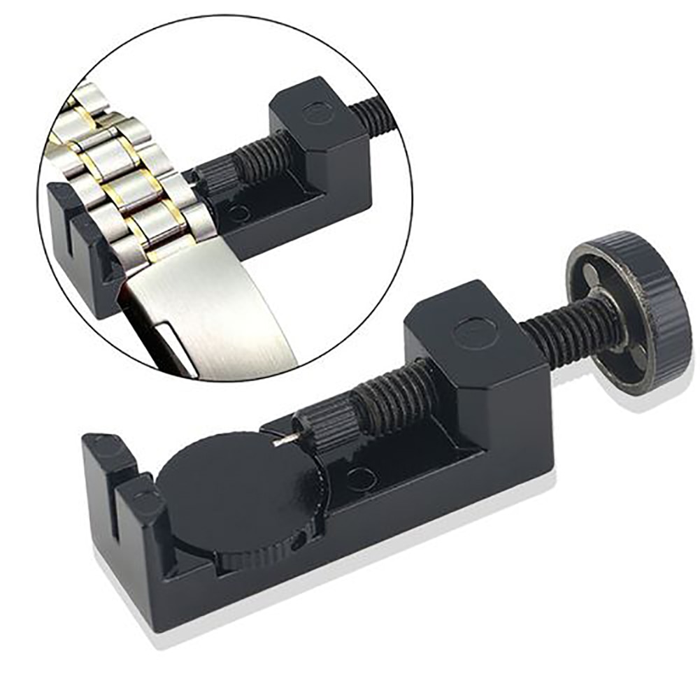 Ajustador de correa de reloj de Metal portátil, Kit de herramientas de reparación de correa de reloj con 3 pines adicionales, removedor de Pin de enlace de pulsera