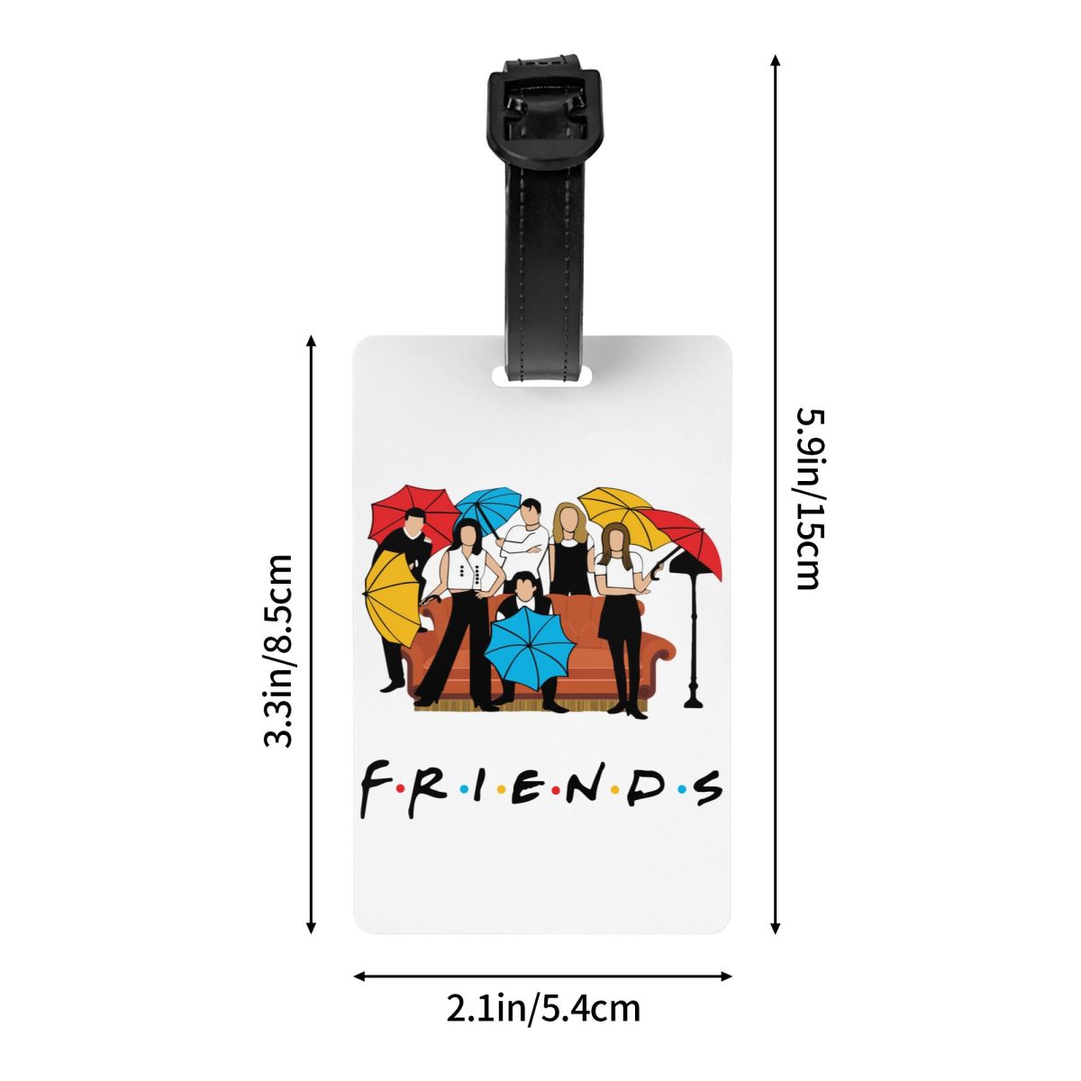 Custom Vrienden Tv Show Bagagelabel Met Naam Kaart Privacy Cover Id Label Voor Reistas Koffer
