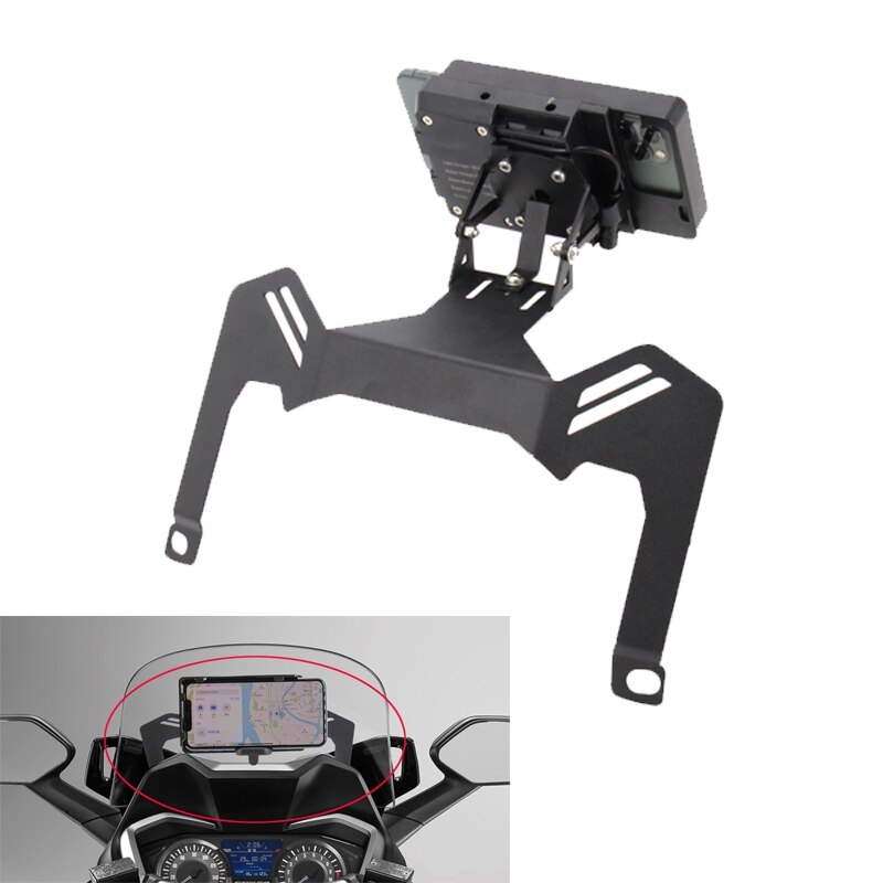 Motorcycle Phone Holder Navigation Bracket GPS Plate Holder Charging Holder for Honda Forza 300 250 125 MF13