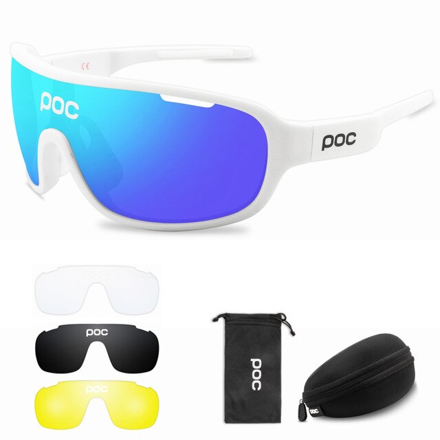 4 Set di lenti POC occhiali da ciclismo sport all'aria aperta occhiali uomo donna occhiali da bicicletta polarizzati MTB Road Bike occhiali da moto: P6-1