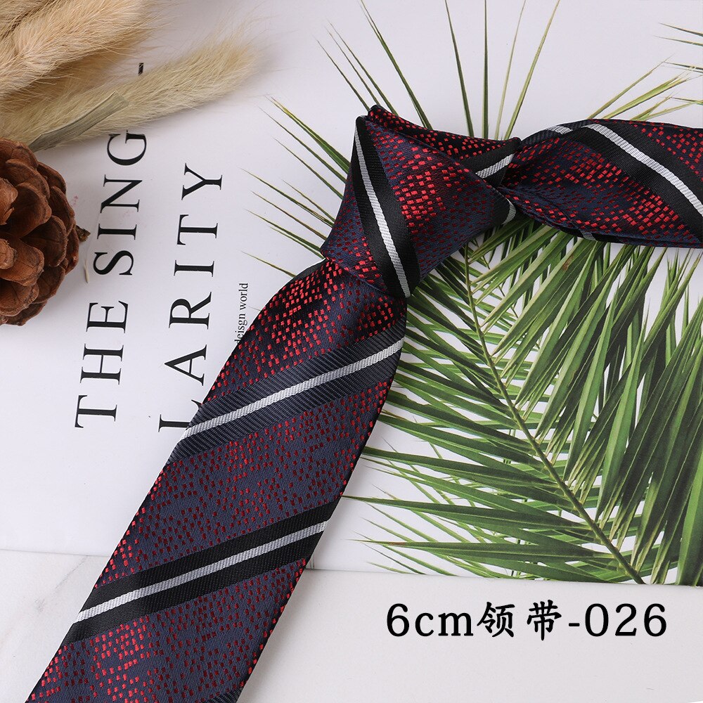 Corbata de cuadros a rayas geométricas para hombre, corbatas de cuello clásicas, rojo, Azul, Gris, ocio, negocios, boda, corbata delgada de , 6cm,: Blanco lechoso