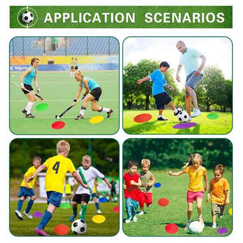 12 pcs 10- inch agility marking pad football marking plate flat marking plate for sports speed and agility training