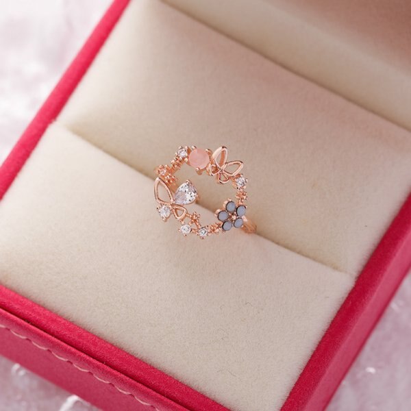 Silber Farbe Tanzen ziehen um Schmetterling Ringe zierlich Insekt Minimalistischen Ringe Für Frauen Französisch Jewlery 2022 Trend Anillos: Stil30