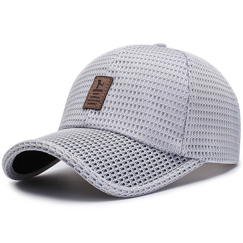 Neue Erwachsene unisex Gittergewebe Baseball Kappen Einstellbare Baumwolle Atmungsaktiv Komfortable Sonnenschirm Sonne Hütte Snapback Kappen Gorras: HC001-33-hell grau