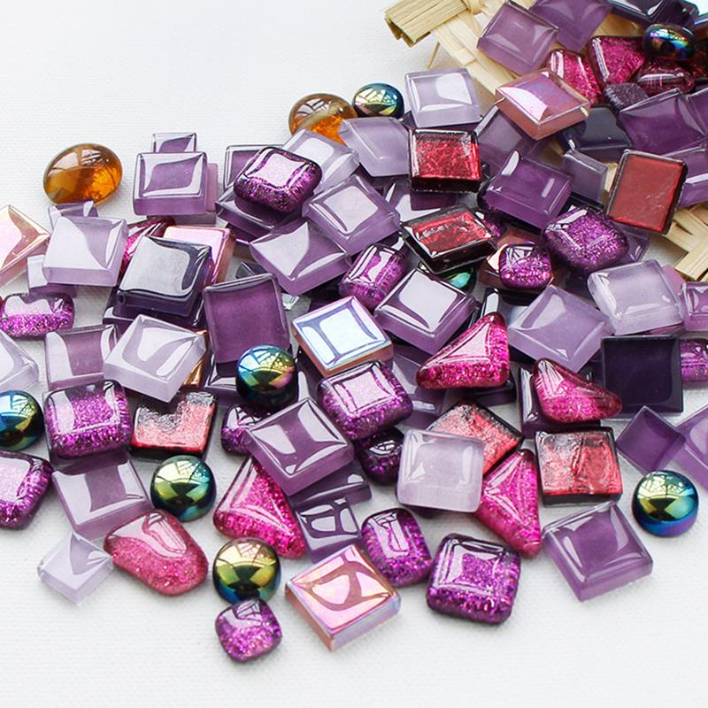 200g Stained Glass Supplies Diamond Mosaic Tiles Hobbies DIY Art Craft Supplies Mosaic Pieces Wall Mirror Stickers Strip Glass: 08