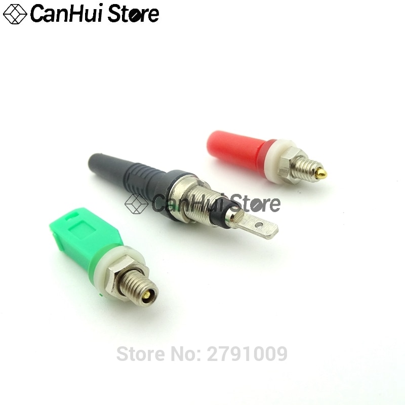 Enchufe tipo Banana de 2MM, conector adaptador de Panel de cobre puro, Terminal de fuente de alimentación de alto voltaje, 10A, 5 unidades