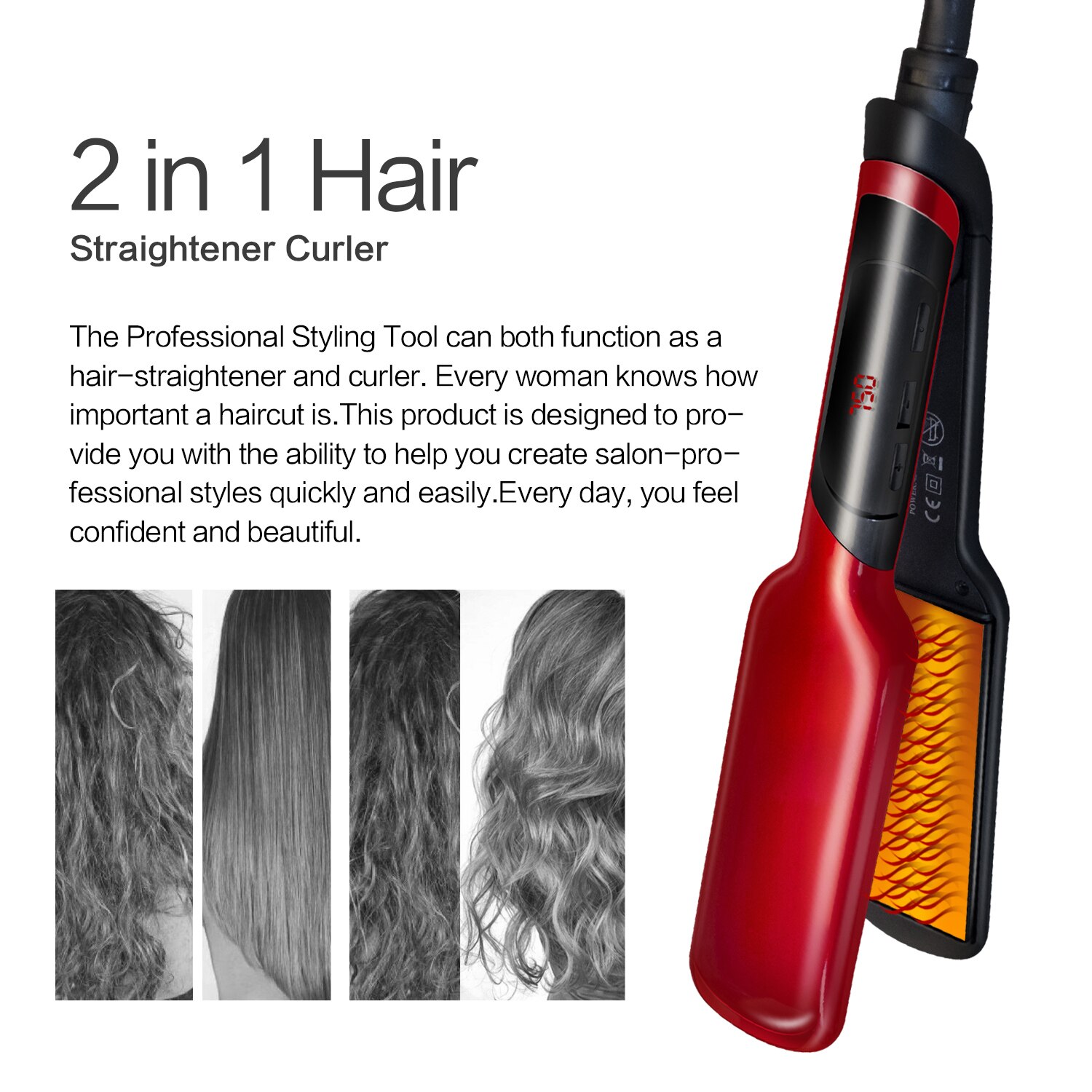 Hair Straightener Hair Iron Plank Tongs Flat Iron Curler Corrugation Straight Hair Modelling Tools