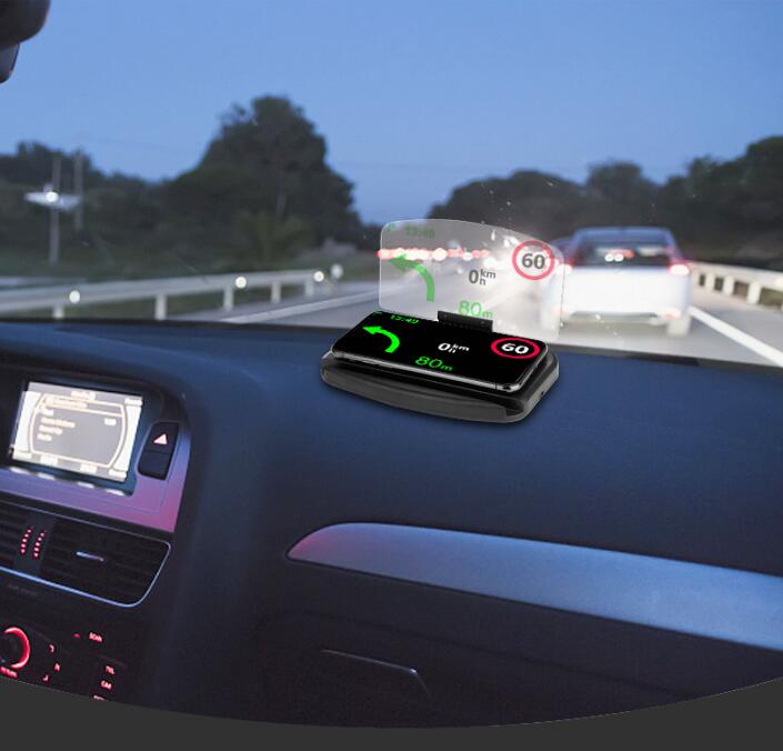 Car Windscreen Projector HUD Head Up Display Universal Mobile Phone Holder Multifunction 6.5 Inch For iPhone For Samsung GPS