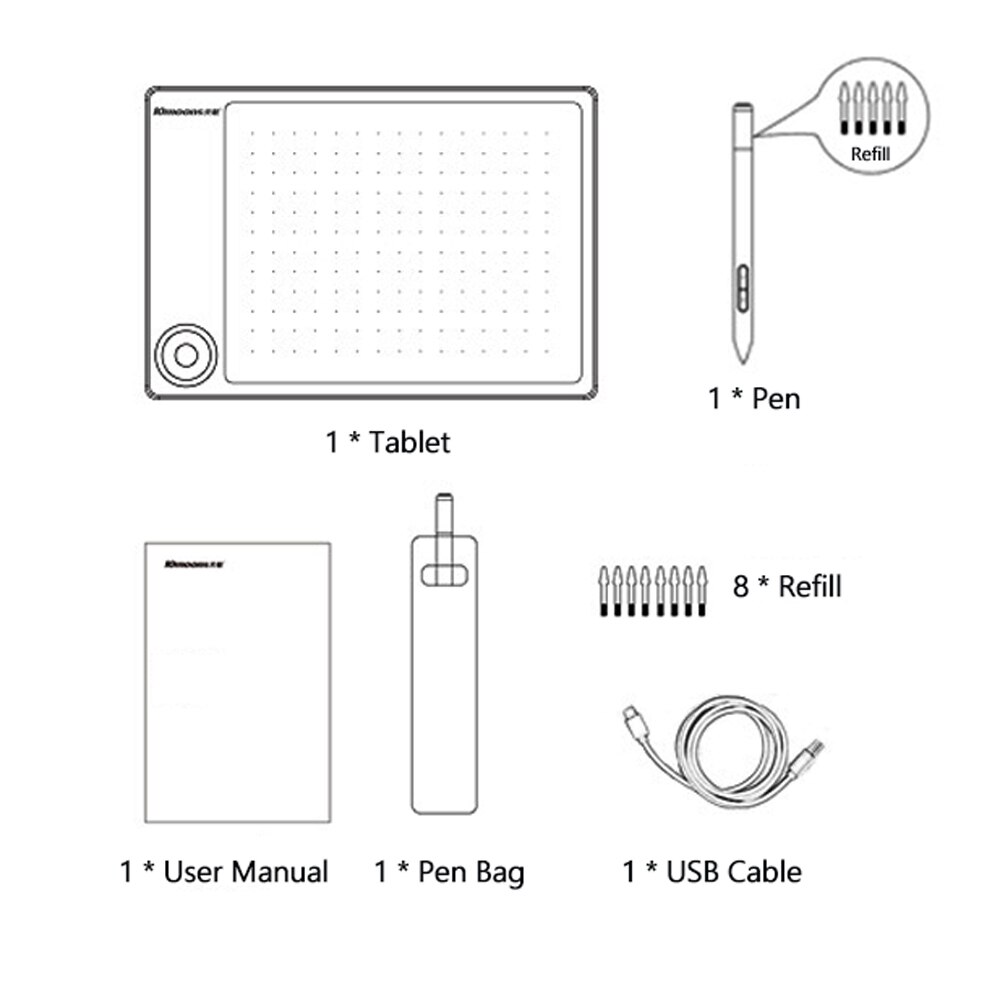 10moons G30 Graphic Tablet 8192 Levels Digital Drawing Tablet with Pen Multifunctional Ultralight Grafische Tablet