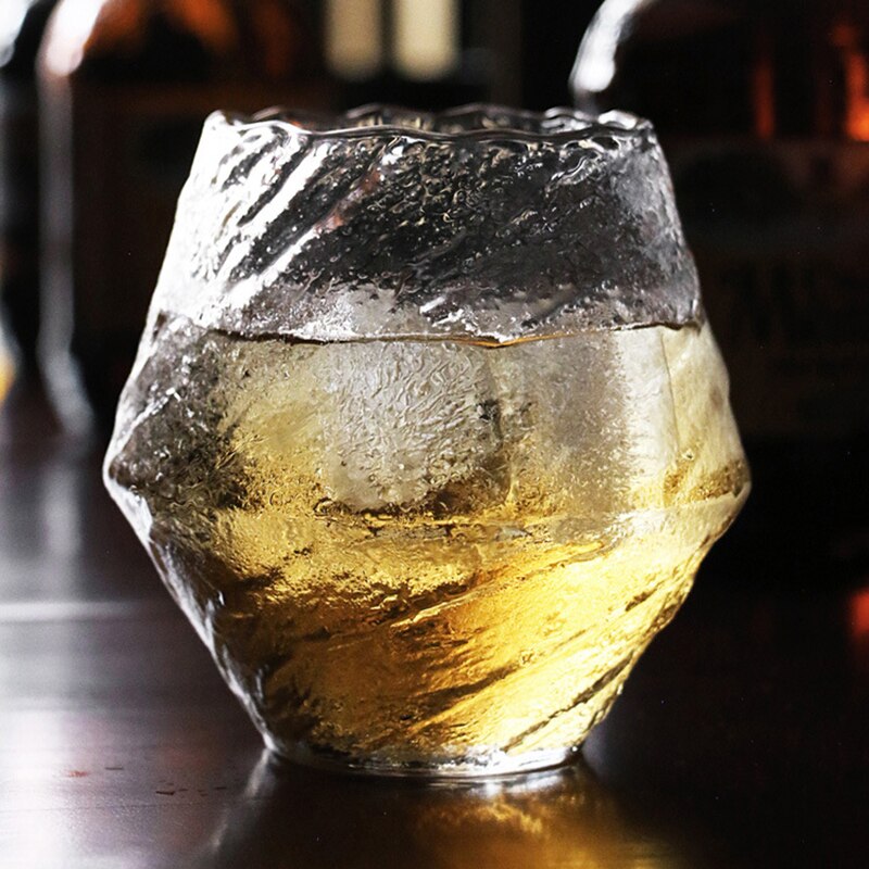 Copas de Whisky martillado hechas a mano, japonesas, resistentes al calor, para zumo, licor, Whisky, cristal, BARRA DE VIDRIO