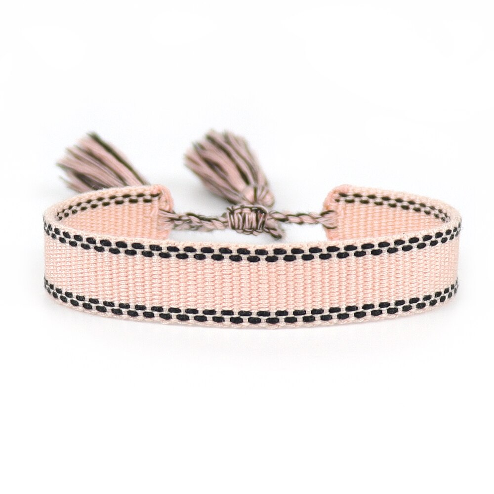 Verstelbare armbanden met polsbandjes, geborduurde armbanden, armbanden met kwastjes, unisex armbanden, vintage geweven armbanden.: 6