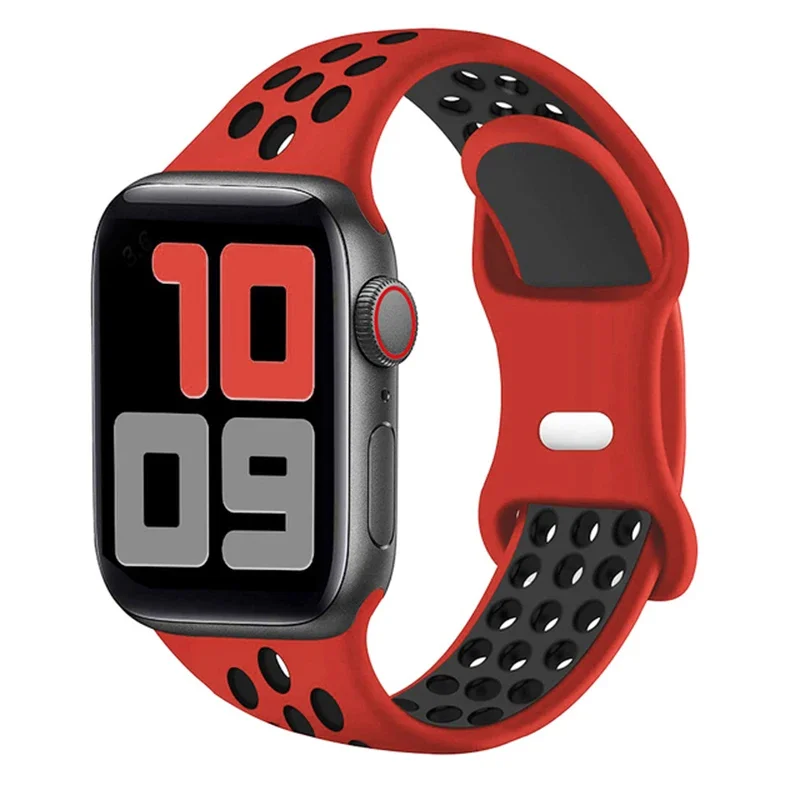 Bracelet de Sport pour Bracelets de montre Apple 44mm 45mm Ultra 2 49mm 40mm 41mm 42mm 45 44mm Bracelet en Silicone IWatch série 9 8 SE 7 3 bandes: M / BEIGE / 12mm
