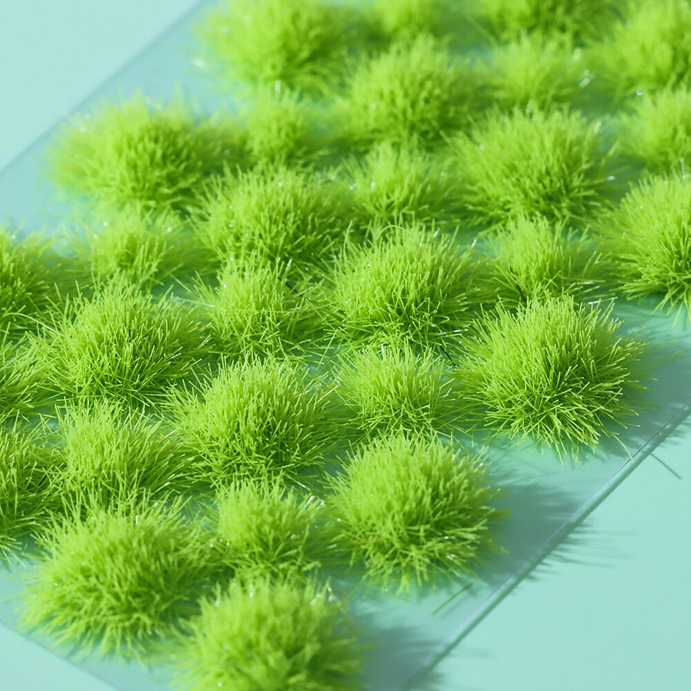 50pz 5mm erba artificiale ciuffo modello di simulazione boccole in miniatura grappolo di piante tavolo da sabbia multi-terreno scena materiale fai da te