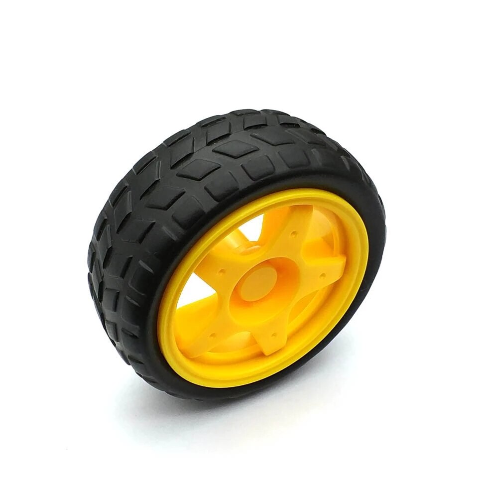 4 pièces TT moteur roue cc engrenage moteur pneu pneu pour Arduino intelligent Robot voiture roues télécommande châssis accessoires roues