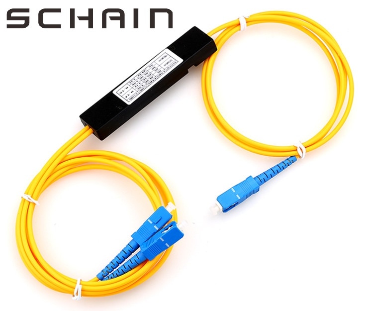 SC/UPC 1X2 PLC Singlemode Fiber Optical splitter FTTH PLC SC/UPC 1x2 PLC optical fiber splitter FBT Optical Coupler