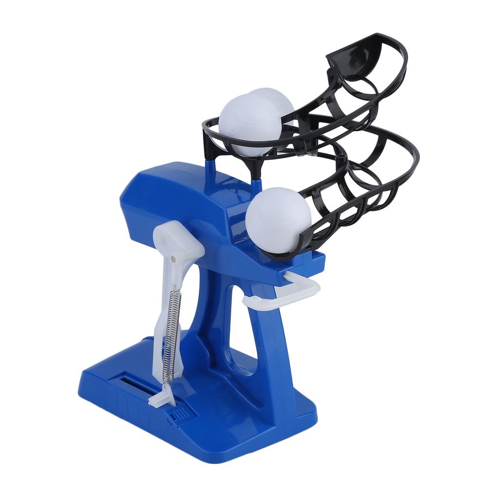 Mini Kids Baseball Practice Adjustable Intelligent Automatic Pitching Machine Sports Learn To Play Tool Blue