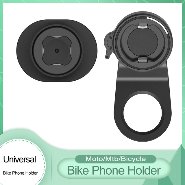 Mountain Bike Phone Mount,Bicycle Stem Cell Phone Holder,Universal Aluminum Handlebar Phone Clamp,Cycling Mobile Phone Clip: black