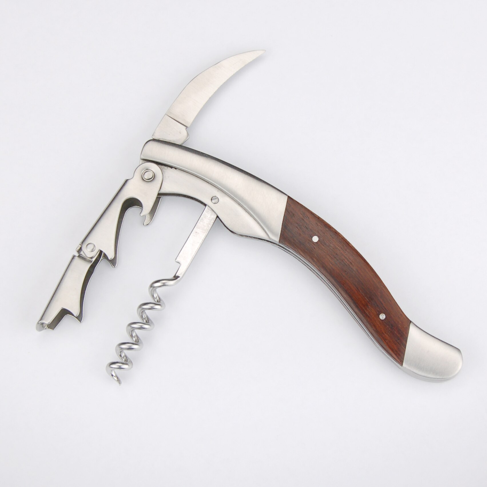 Forkry sommelier wine opener waiter's friend corkscrew wine bottle opener with wooden handle