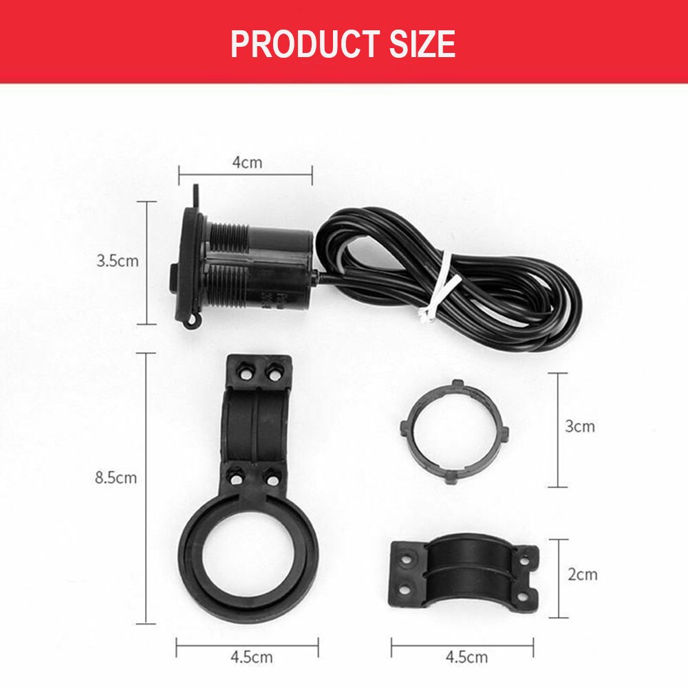 Waterproof Motorcycle charger Replacement Electric Vehicle USB 12V Accessories