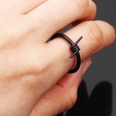 Mannen Hip Hop Punk Ring Unisex Draad Kronkelende Ring Metal Sliver Joint Ring voor Vrouwen Rock Sieraden Accessoires