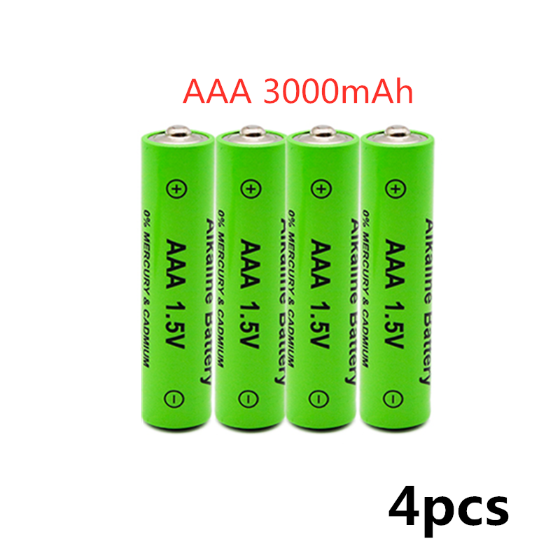 100% nowy marka 3000mah 1.5V AAA bateria alkaliczna akumulator AAA do zdalnego sterowania zabawki Batery czujnik dymu z ładowarką: Złota