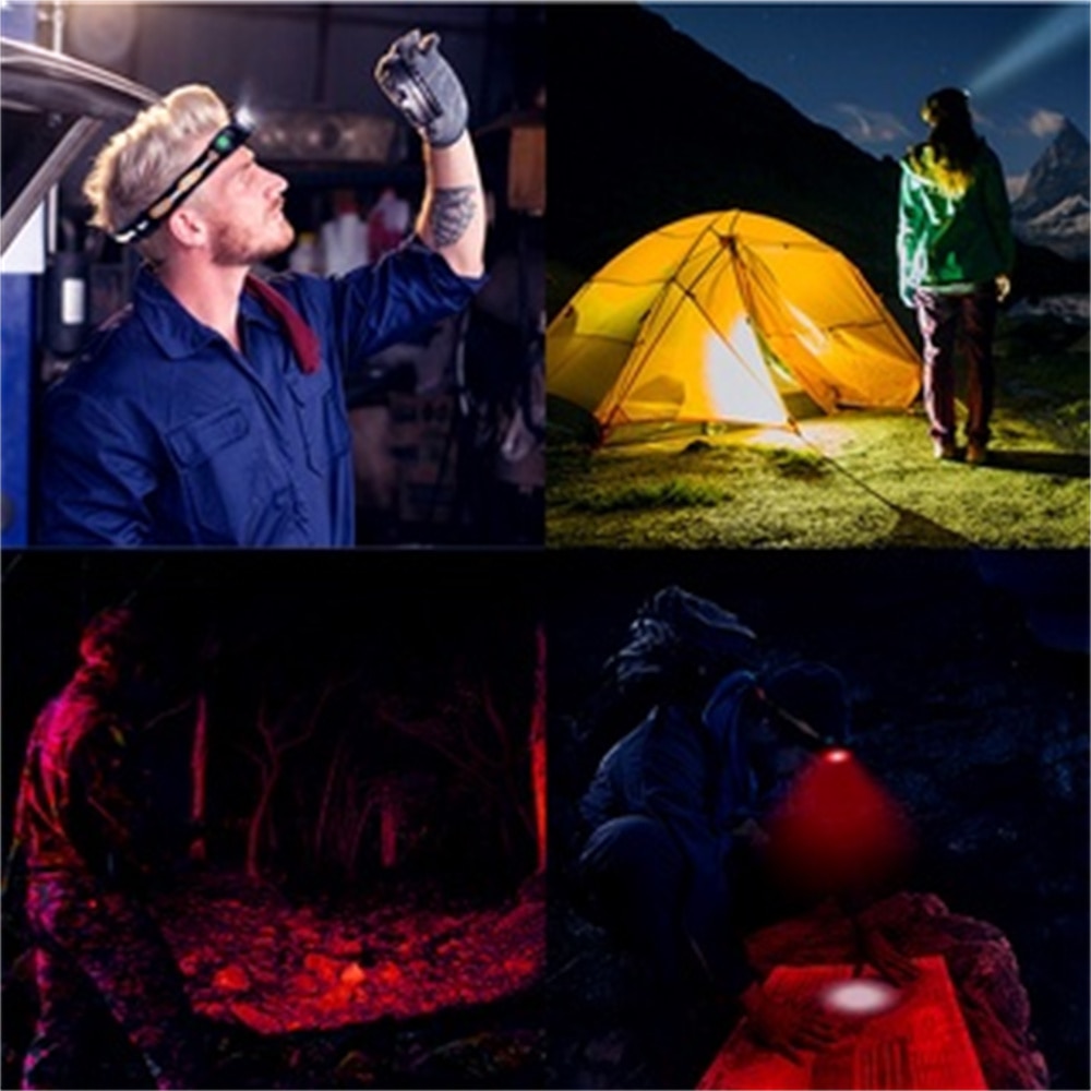 D25LR LED 90 High CRI Rechargeable Headlamp Powerful Lightweight Head Flashlight with Bright White Light 660nm Deep Red Torch