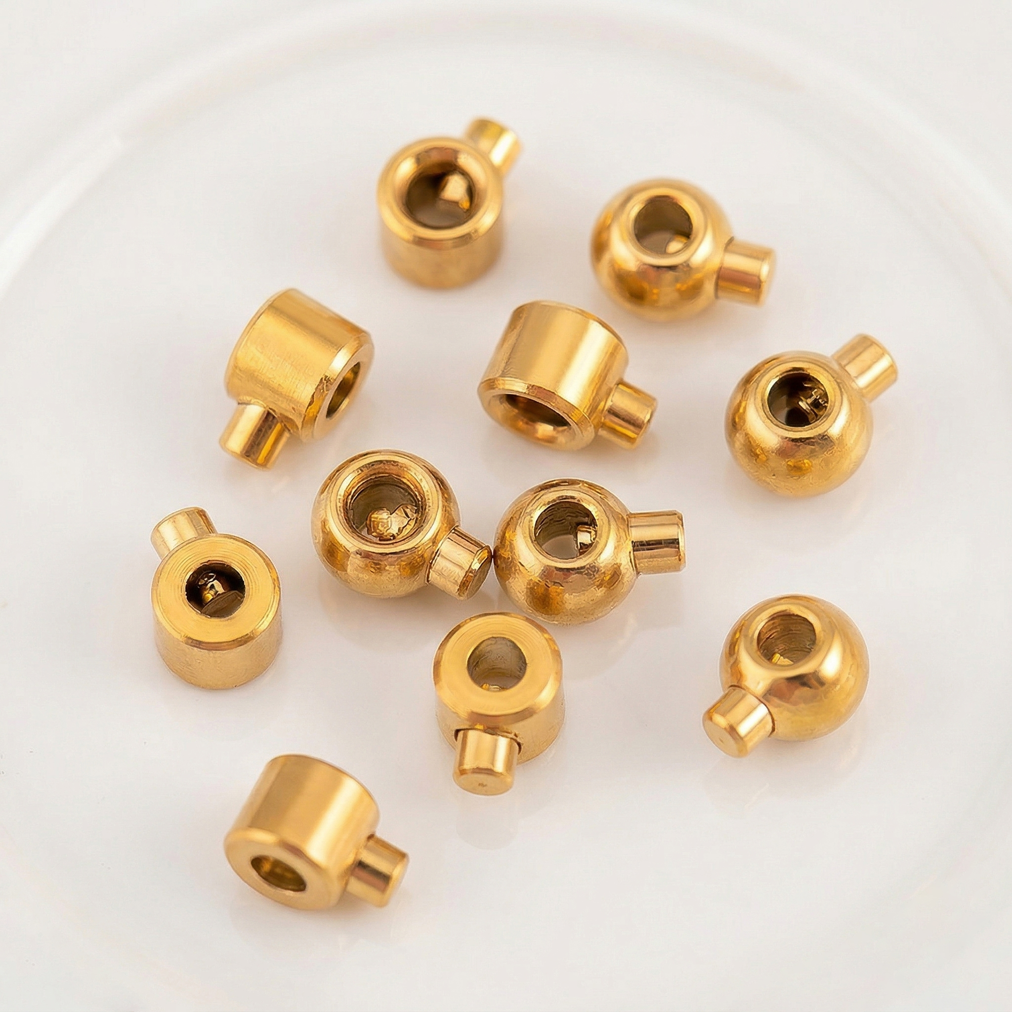 10 stuks roestvrijstalen positioneringsgesp met kraalkappen eindconnectoren voor doe-het-zelf ketting en armband kralen sluiting gespen