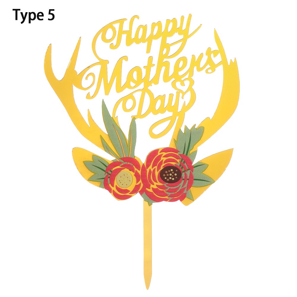 Garniture à gâteau en forme d'animaux | Couleur multicolore, poterie douce, dessin animé, plantes forestières, Safari Jungle, fête d'anniversaire, faveurs décoratives, 1 pièce: Flower 5