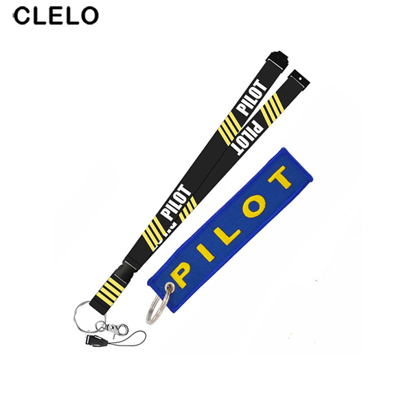 Pliot Flight Lanyard Crew Neck Strap Pilot With Key Ring for ID Card Holder Boarding Pass String Sling Aviation: Mixed Style 3