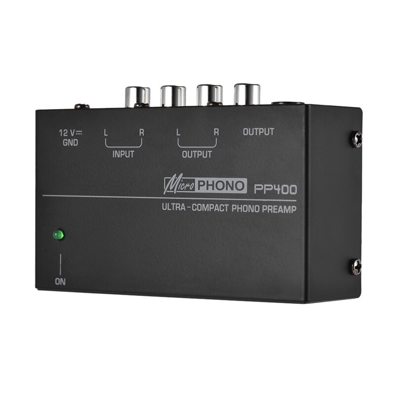 Ultra-Compact Phono Preamplifier - RCA & 1/4 Inch TRS Interfaces - EU Plug