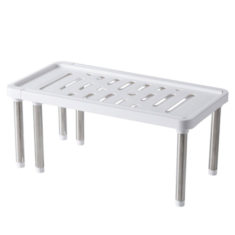 Étagère de rangement réglable pour organisateur de placard à la maison pour la cuisine: white