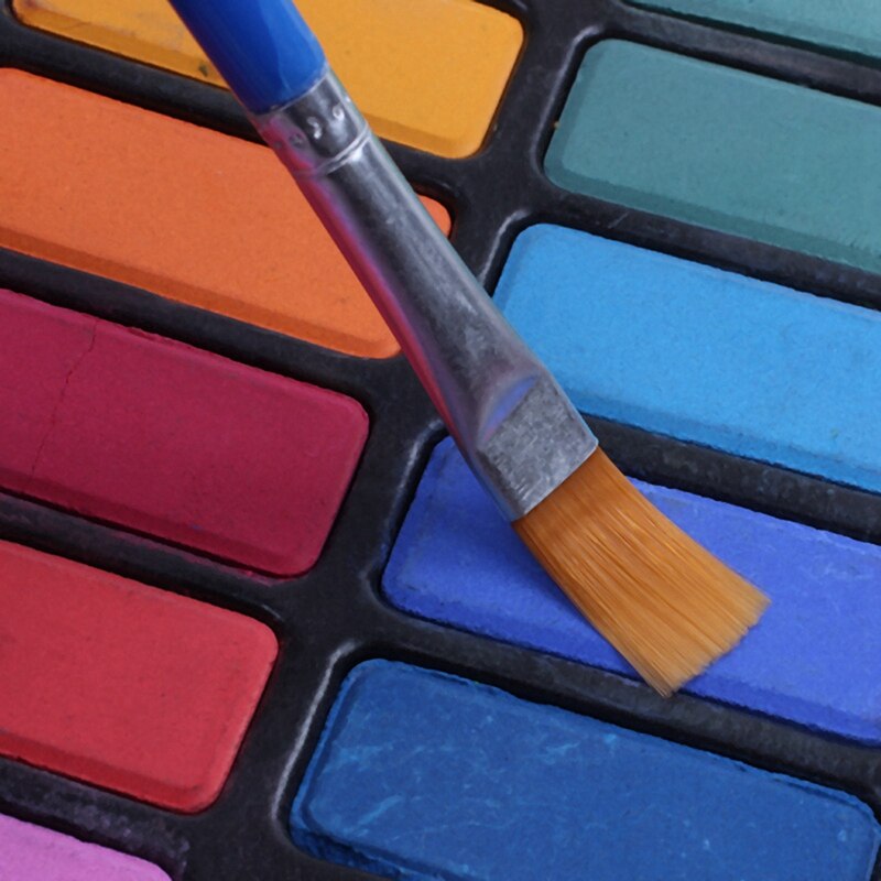 24 Kleuren Solid Aquarel Verf Pigmenten Tablet Set Met Penseel & Metalen Doos