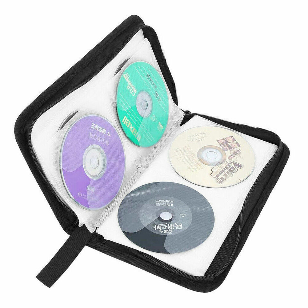 80 Disc CD Aufbewahrung tasche CD/DVD Disc Trage tasche Handtasche mit Reiß verschluss Doppelseite Album Aufbewahrung halter Home Car CD DVD Organizer Box