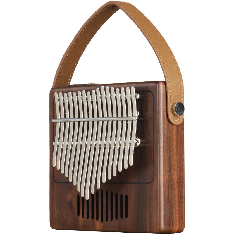 Portátil Piano 17 teclas Piano de pulgar Kalimba de placa única de de madera de caoba cuerpo instrumento Musical