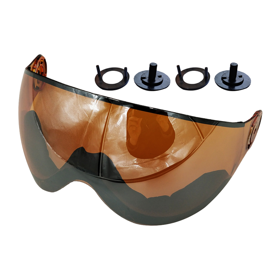 LOCLE Skihelm Visiere von MS95 MS99 Multifunktionaler winddichter staubdichter Ersatzlinse UV-Schutz Skihelm Extra Linse: Elfenbein