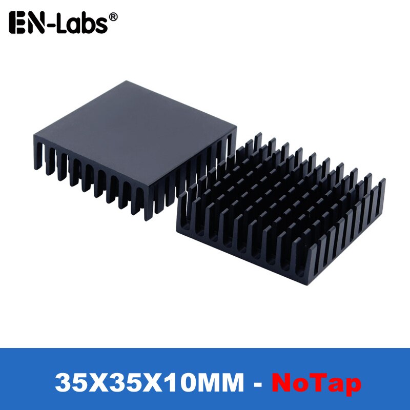 Thermally Conductive Adhesive Film Tap Aluminum Heatsink Heat Sink Radiator Cooling Cooler for Electronic Chip IC LED Computer: 35x35x10mm No Tap