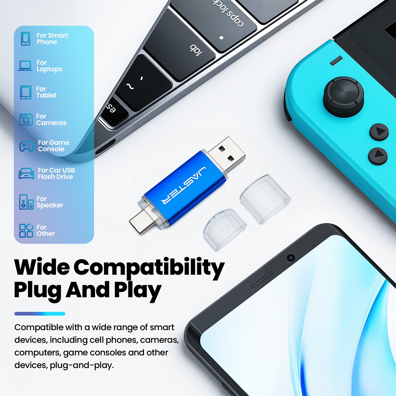 USB-C-Stock 128 GB Typ-C USB 3.0-Blitz-Laufwerk 64 GB Bunter USB3.0-Speicherstick Hochgeschwindigkeits-Stock 32 GB Blau verrotten Grün Schwarz