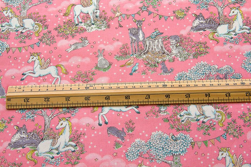 Half-Meter Japanese Kokka Oxford Cotton Fabric Patchwork Quilting Cloth Fabric Textile For Sewing Unicorn A