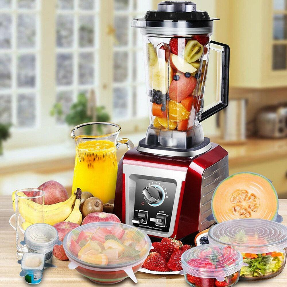 6pcs/set Reusable Silicone Stretched Food Lids Cookware Cap Vacuum Sealed Fresh Cover