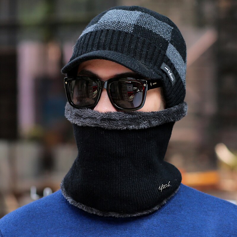 Skullies bonnets hommes chapeaux d'hiver pour hommes écharpe tricoté chapeau casquette femmes hiver Bonnet chapeau Homme Homme Gorro Bonnet casquettes de Baseball