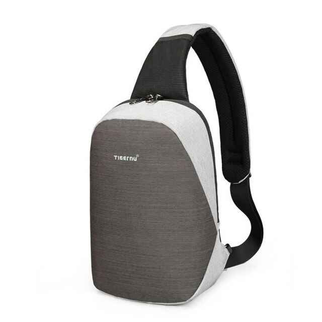 Tigernu-Bolso de hombro de para mujer, bandolera informal para chica, resistente al agua, a la de viaje, para IPad de 9,7": Grey