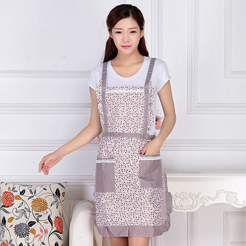 Cooking Chef Aprons for Women Men Bib Dress with Pockets BBQ Cooking Baking Waist Aprons Waterproof Waist Ladies Pinafore: style 2
