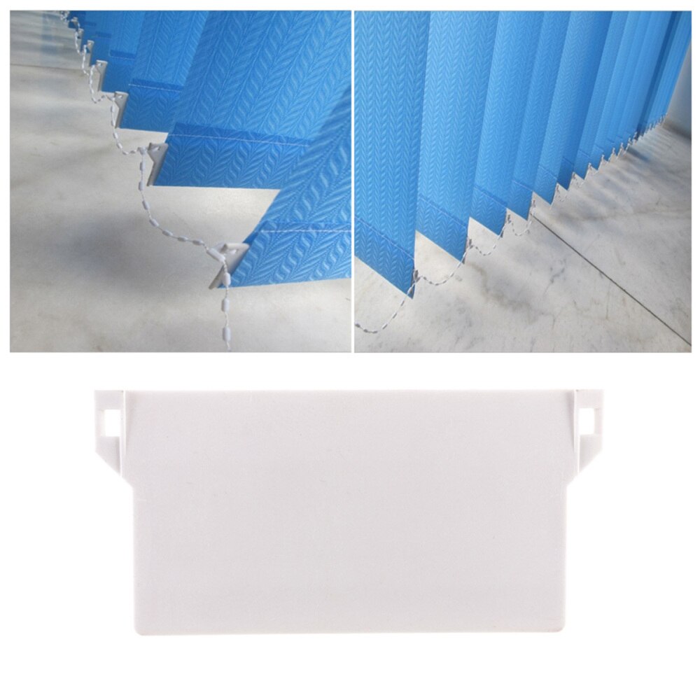 10pc 89mm vertikale persienner hvit bunnvekter lameller bærbar plast bunnplate pvc vertikale persienner tilbehør rulletilbehør