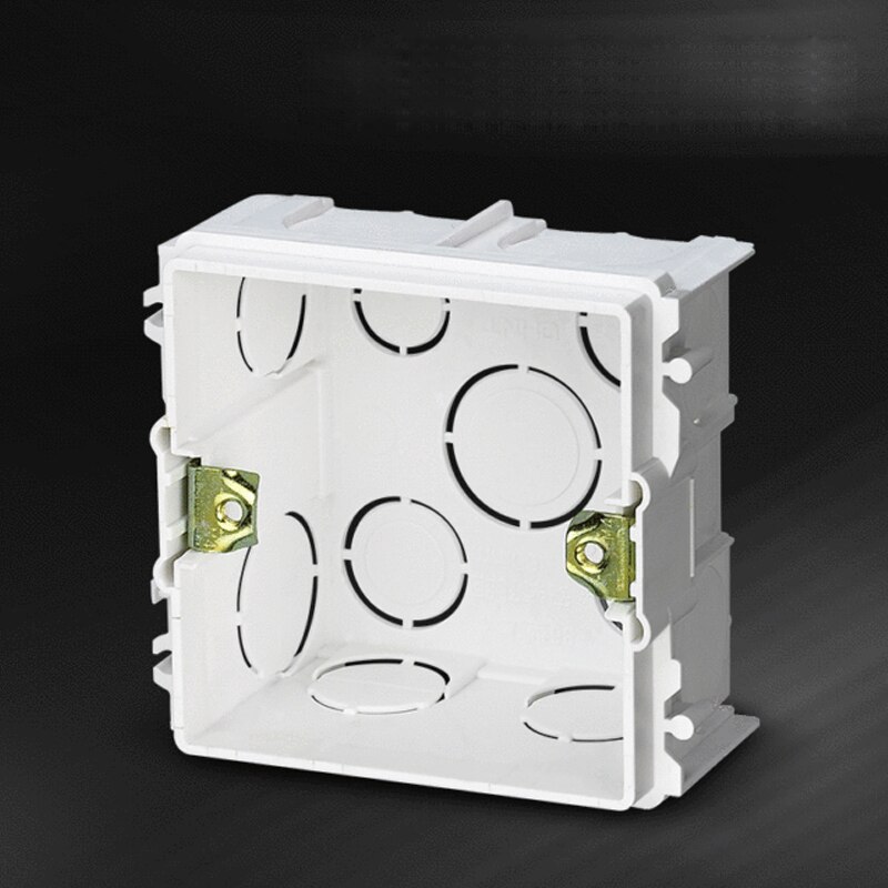 Witte Kleur 86Mm Verbergen Installatie Verborgen Mount Box Behuizing Junction Bedrading Dozen Voor Stopcontact Panel